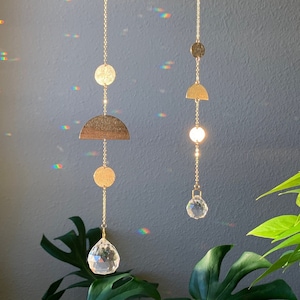 Suncatcher #3 - Rainbow Maker, Dopamine Decor, Crystal Prism Sun Catcher, Light Catcher, Feng Shui Decor, Hanging Crystal Suncatcher